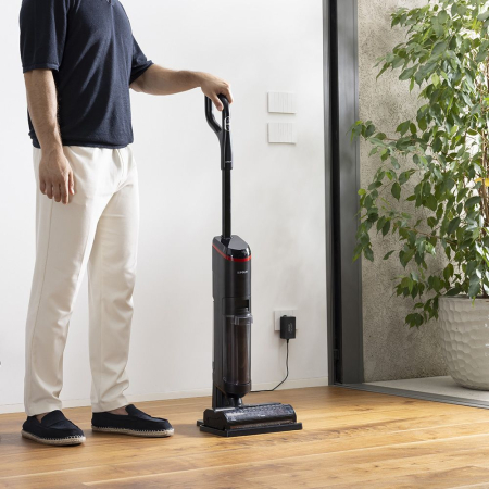Aspirator vertical, fară fir, cu abur și aspirare umed-uscată, 450 W, aspirare 14 kPa, 0.6 l, 71 Db, 4,2 Kg, gri/negru, Polti RollySteam WD40C [8]