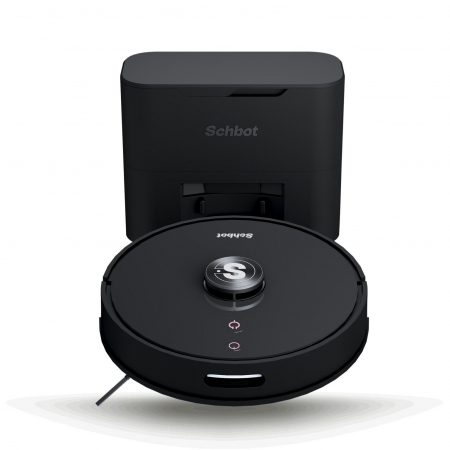 Aspiratoare robot - Robot de Aspirare Schbot F2 Pitbox Pro cu Stație de Golire și Încărcare Automată, Aspirator Robot 3 în 1: Aspirare, spălare podele, curățare uscată și umedă, Autonomie până la 170 minute, Încărcare și
