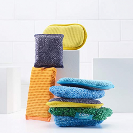 Set Doi Bureti Premium E-Cloth din Microfibra pentru Bucatarie si Baie, Cada, Chiuveta [5]