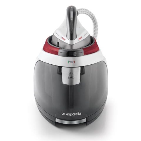 Statie de Calcat Polti La Vaporella XM82C, Talpa Aluminiu, 2350 W, 1.5 l, Boiler pana la 7 Bar, Pompa pana la 15 Bar, Functie Steam Pulse 450 gr, Alb/Rosu [2]