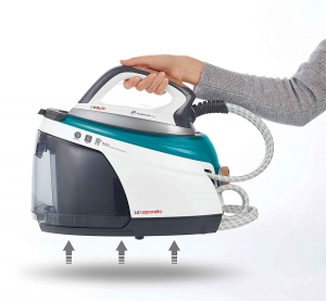 Statie de Calcat Polti La Vaporella XT110C, Talpa Aluminiu, 2350 W, 1.5 l, Boiler 7.5 Bar, Pompa 15 Bar, Functie Steam Pulse 500 gr, Alb/Verde [4]