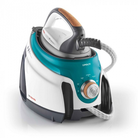 Statie de Calcat Polti La Vaporella XT110C, Talpa Aluminiu, 2350 W, 1.5 l, Boiler 7.5 Bar, Pompa 15 Bar, Functie Steam Pulse 500 gr, Alb/Verde [2]