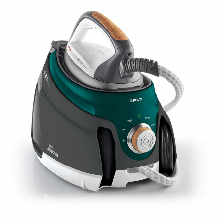 Statie de Calcat Polti La Vaporella XT120C, Talpa Aluminiu, 2350 W, 1.5 l, Boiler 8.5 Bar, Pompa 15 Bar, Functie Steam Pulse 600 gr, Alb/Verde [1]