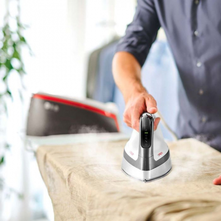 Stație de Călcat Polti Vaporella Instant VI50.50, 2400 W, 2 l, Presiune Pompă 8 BAR, Jet Abur 600 gr/min, Funcție ECO, Gri/Roșu [5]