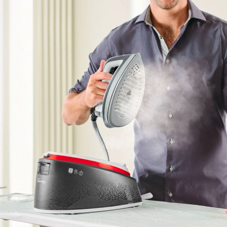Stație de Călcat Polti Vaporella Instant VI50.50, 2400 W, 2 l, Presiune Pompă 8 BAR, Jet Abur 600 gr/min, Funcție ECO, Gri/Roșu [6]