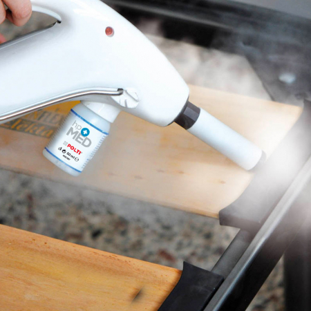 Aparat Contra Plosnitelor si pentru Indepartarea Insectelor si Gandacilor, Dezinfectare și Curatare cu Abur, Polti Sani System Business, Abur pana la 180°C, 2250 W, 4 Bar, Alb/Albastru [2]
