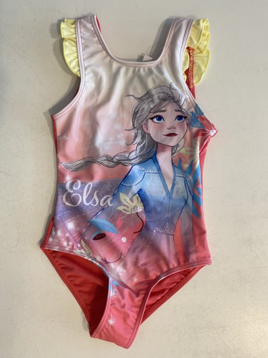 Costum baie intreg Disney, fete, Roz/Galben, Elsa [1]