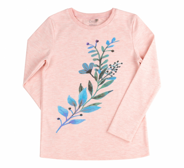 Bluza cu maneca lunga, fete, Roz/Floare [1]