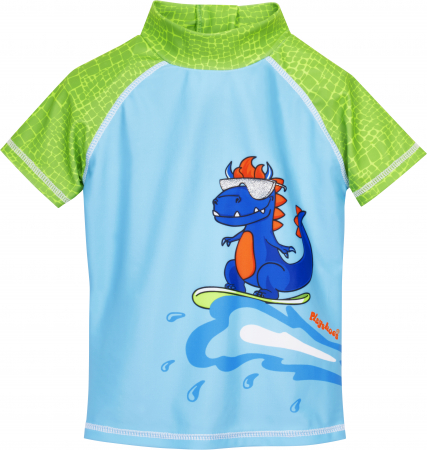 Costum de baie din 2 piese, protectie UV 50+, baieti, Albastru/Verde, Dino [0]