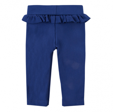 Pantalon lung 'leggings', bumbac 100%, fete, Albastru, Coral [1]