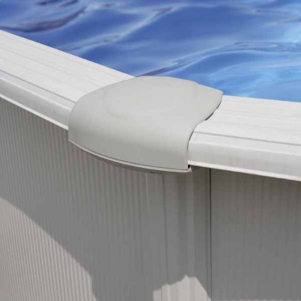 Set piscina prefabricata ATLANTIS ovala cu pereti metalici albi 610 x 375 h 132cm [2]