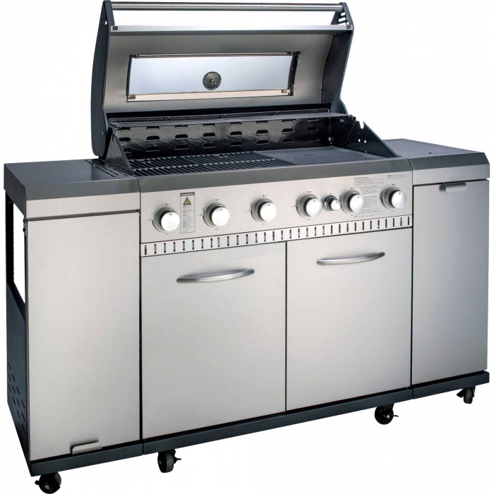 Bucatarie pe gaz Grill Chef Landmann 12120, 6+1 arzatoare inox [3]