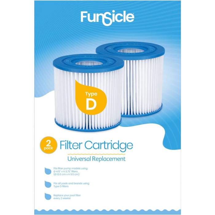 Cartus filtru tip "D" (D 10.5 cm / h 9.5 cm) pentru piscine - Set cu 2 buc [2]