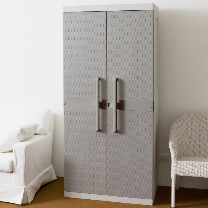 Dulap de gradina Toomax Rattan Mega Gri 89x54x190 cm [3]