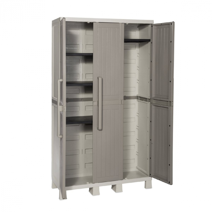 Dulap de gradina Toomax Wood Midi Gri 97x37x173 cm [2]