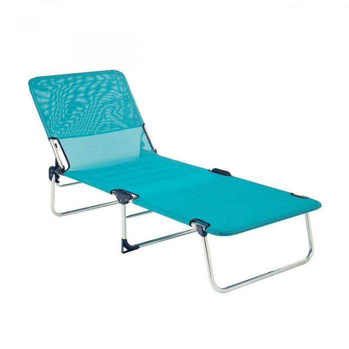 Sezlong pliabil plaja Alco, structura aluminiu, turcoaz, 191 x 67 x 30 cm [5]
