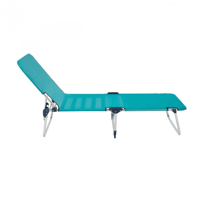 Sezlong pliabil plaja Alco, structura aluminiu, turcoaz, 191 x 67 x 30 cm [2]
