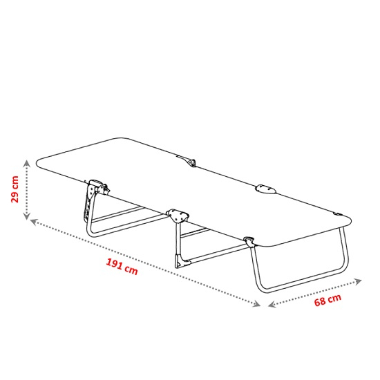 Sezlong pliabil plaja Alco, structura aluminiu, turcoaz, 191 x 67 x 30 cm [10]