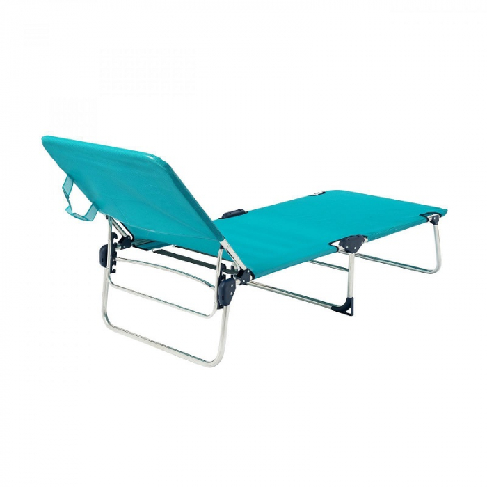 Sezlong pliabil plaja Alco, structura aluminiu, turcoaz, 191 x 67 x 30 cm [3]
