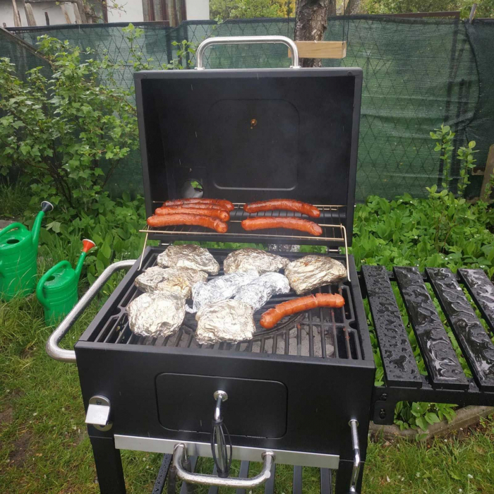 Gratar pe carbuni Comfort Basic Grill Chef Landmann 11528, gratare din fonta, contine husa [14]