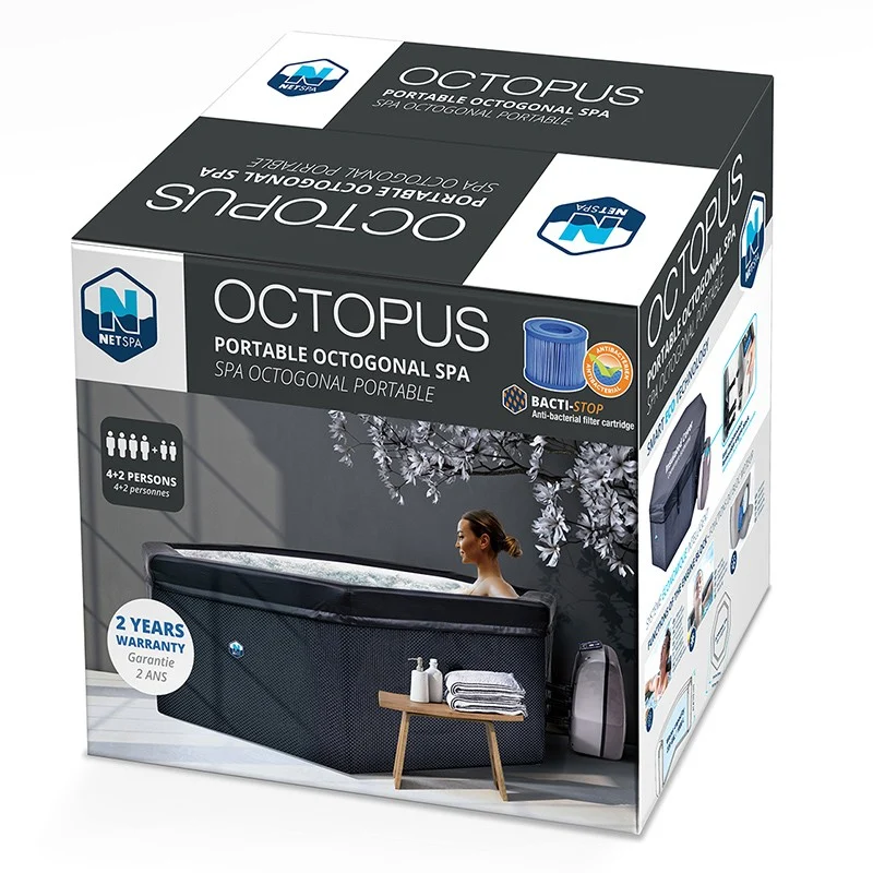 Minipiscina exterior semirigida NetSpa OCTOPUS 4-6 persoane, D 195 x H 73 cm [7]