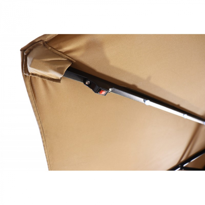 Umbrela de gradina rotunda de 2,5 m suspendata, cu suport de 60 L si instalatie LED [2]