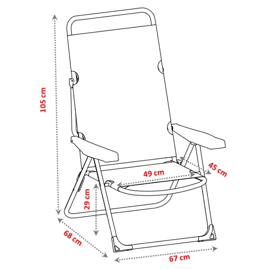 Scaun plaja pliabil cu spatar inalt, premium, structura aluminiu, turcoaz, Alco 670ALGF-0030 [6]