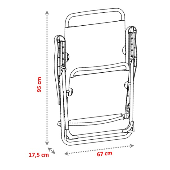 Scaun plaja pliabil cu spatar inalt, premium, structura aluminiu, turcoaz, Alco 670ALGF-0030 [7]
