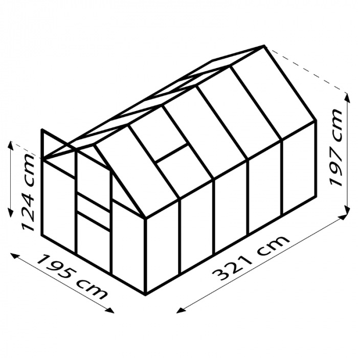 Sera policarbonat de gradina 321x195x197cm Vitavia Comet 6200 [4]
