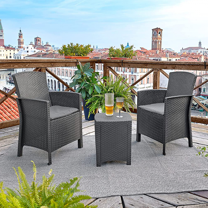 Set mobilier balcon 2 persoane Bica Lido Terrace maro [3]
