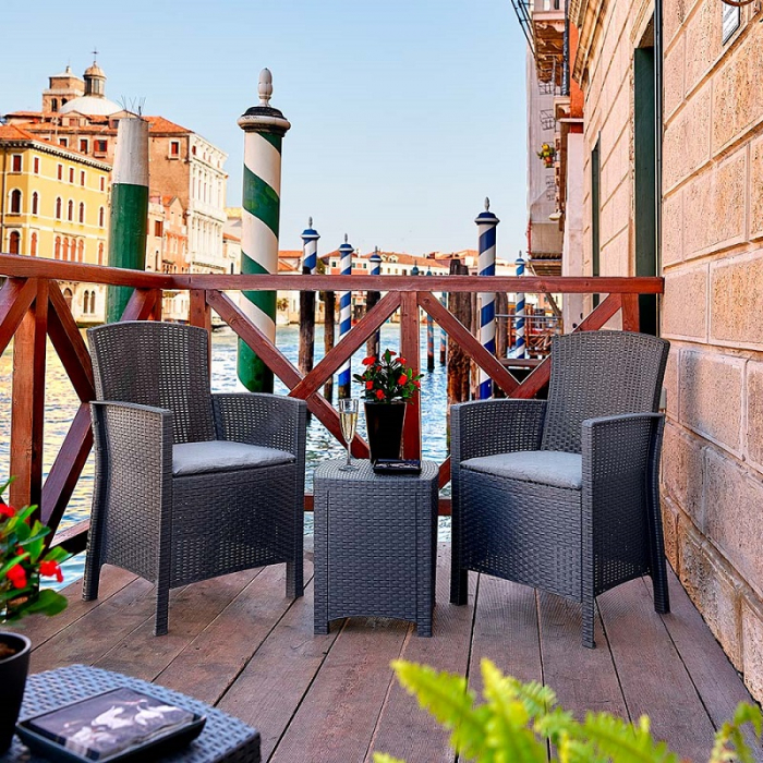 Set mobilier balcon 2 persoane Bica Lido Terrace maro [2]
