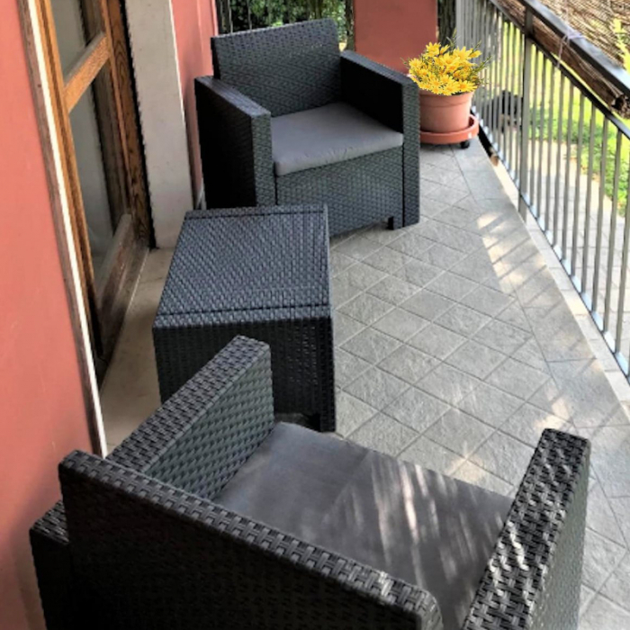 Set mobilier balcon 2 persoane Bica Nebraska Terrace grafit [6]