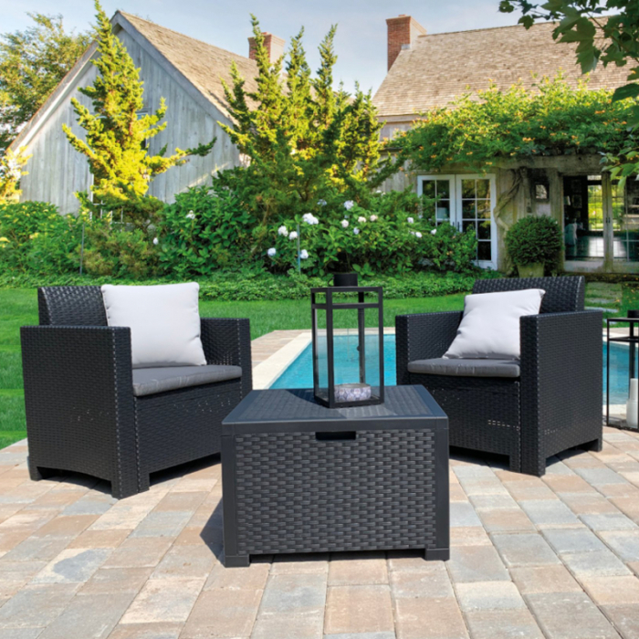 Set mobilier balcon 2 persoane Bica Nebraska Terrace grafit [5]