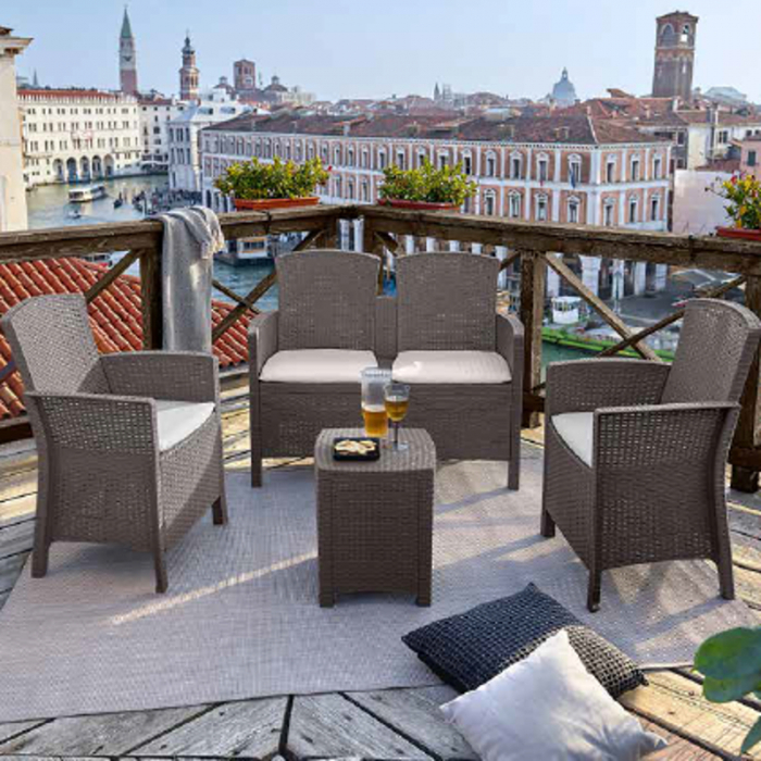 Set mobilier gradina 4 persoane Bica Lido 2 maro [3]
