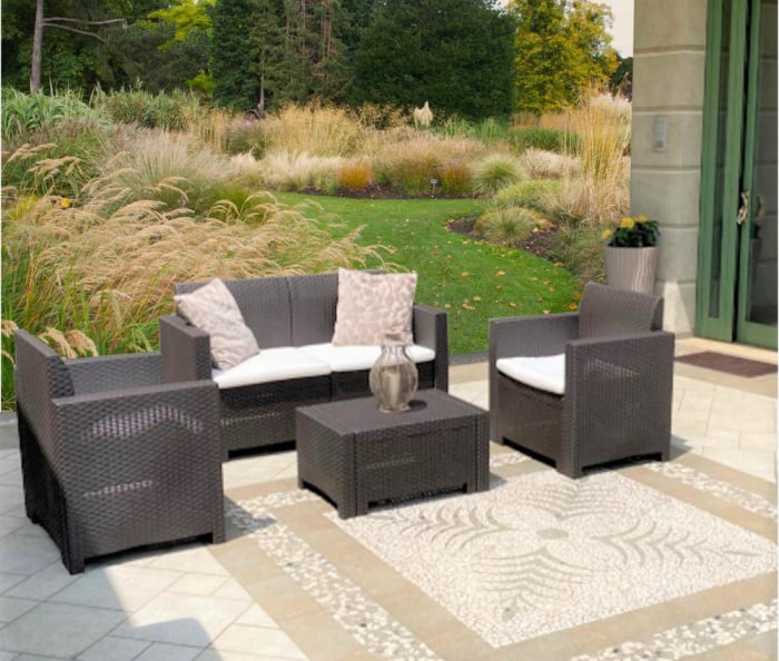 Set mobilier gradina 4 persoane Bica Nebraska 2 maro [4]