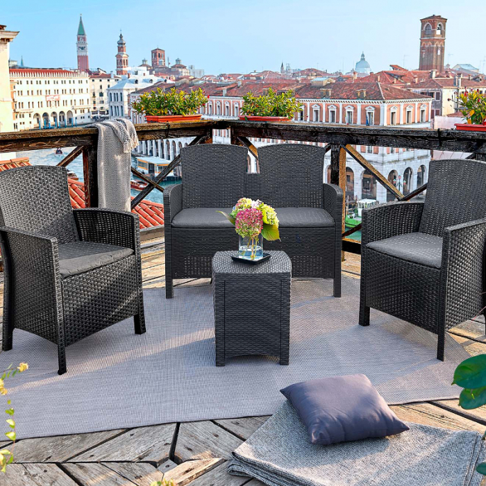 Set mobilier gradina 4 persoane Bica Lido 2 grafit [2]