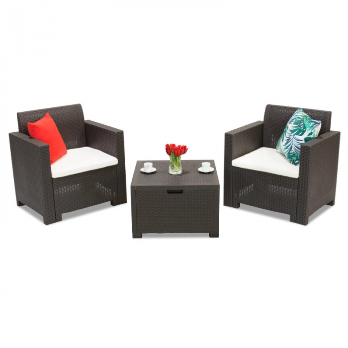 Set mobilier balcon 2 persoane Bica Nebraska Terrace maro [4]
