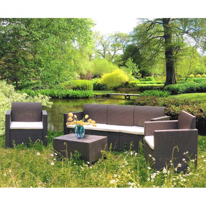 Set mobilier terasa 5 persoane Bica Nebraska 3 maro [4]