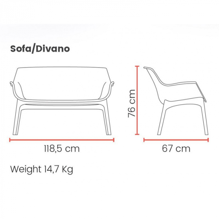 Mobilier terasa si gradina pentru 4 persoane Bica Luxor maro [5]