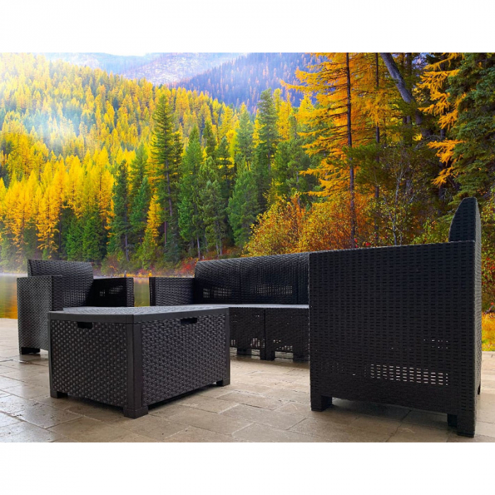 Set mobilier terasa 5 persoane Bica Nebraska 3 grafit [3]