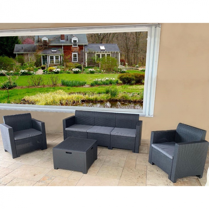 Set mobilier terasa 5 persoane Bica Nebraska 3 grafit [5]