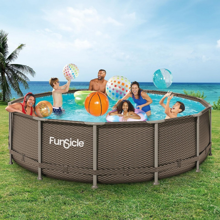 Piscina cadru metalic 427x107 cm FunSicle Oasis rotunda cu pompa de filtrare [2]