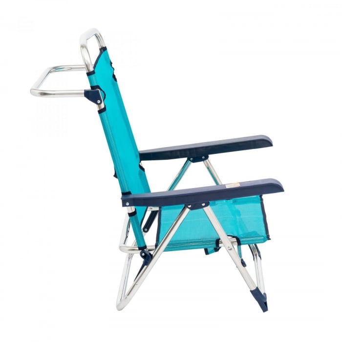 Scaun pliant plaja cu spatar reglabil, structura aluminiu, turcoaz, Alco 606ALF-0030 [6]