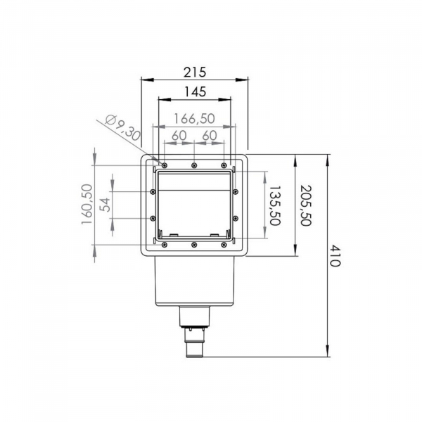 Skimmer standard alb + duza refulare standard 14,6 cm x 14,1 cm [2]