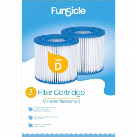 Cartus filtru tip "D" (D 10.5 cm / h 9.5 cm) pentru piscine - Set cu 2 buc [1]