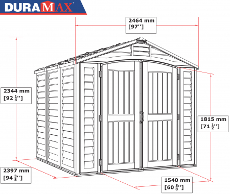 Casuta de gradina Duramax DuraPlus 246 x 247 cm [9]