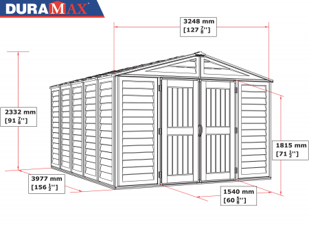 Casuta de gradina Duramax WoodBridge Plus 319 x 398 cm [13]