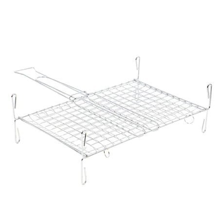 Ustensile - Gratar inox cu picioruse pentru hamburger 27x40x7cm Landmann 10228