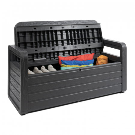 Banca de gradina cu lada Toomax Foreverspring Antracit 132,5x58x89 cm [2]