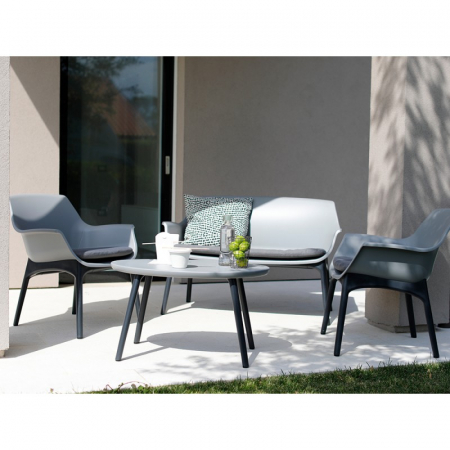 Mobilier terasa si gradina pentru 4 persoane Bica Luxor gri [2]